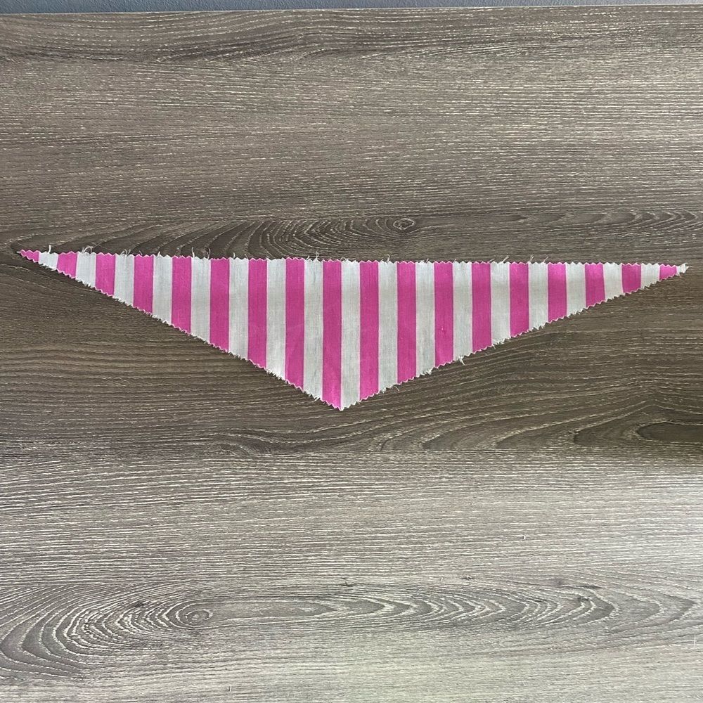 Pink Striped Pet Bandana
